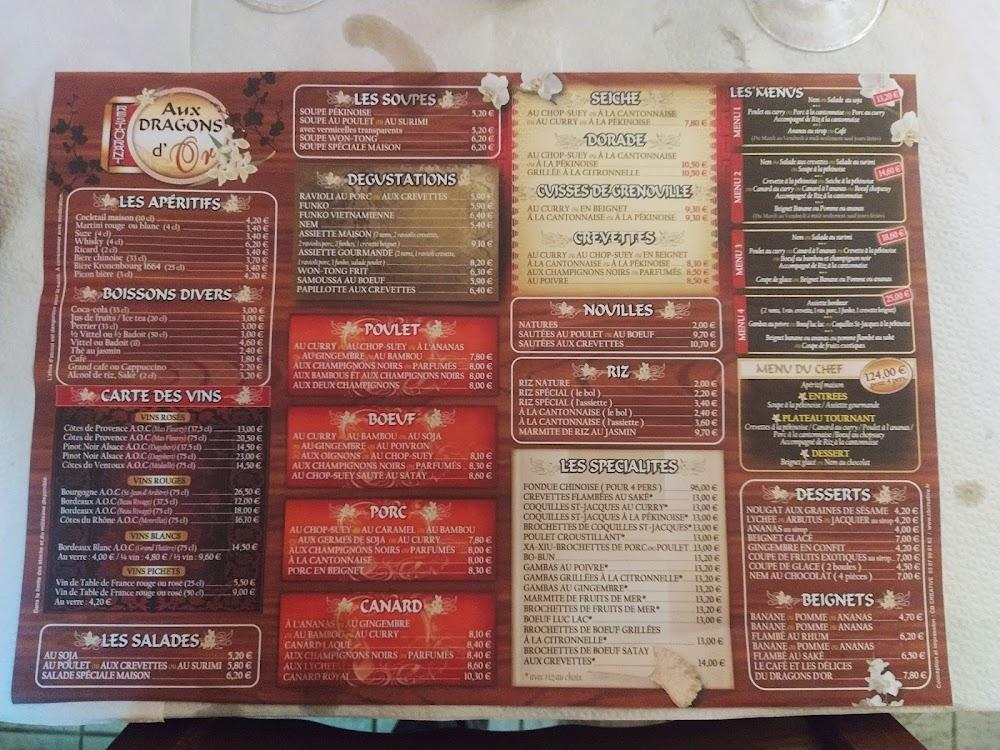 Aux dragons d'or - Menu Image 1