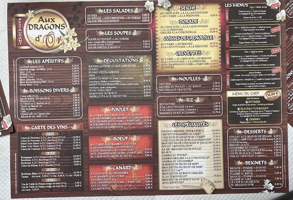 Aux dragons d'or - Menu Image 2